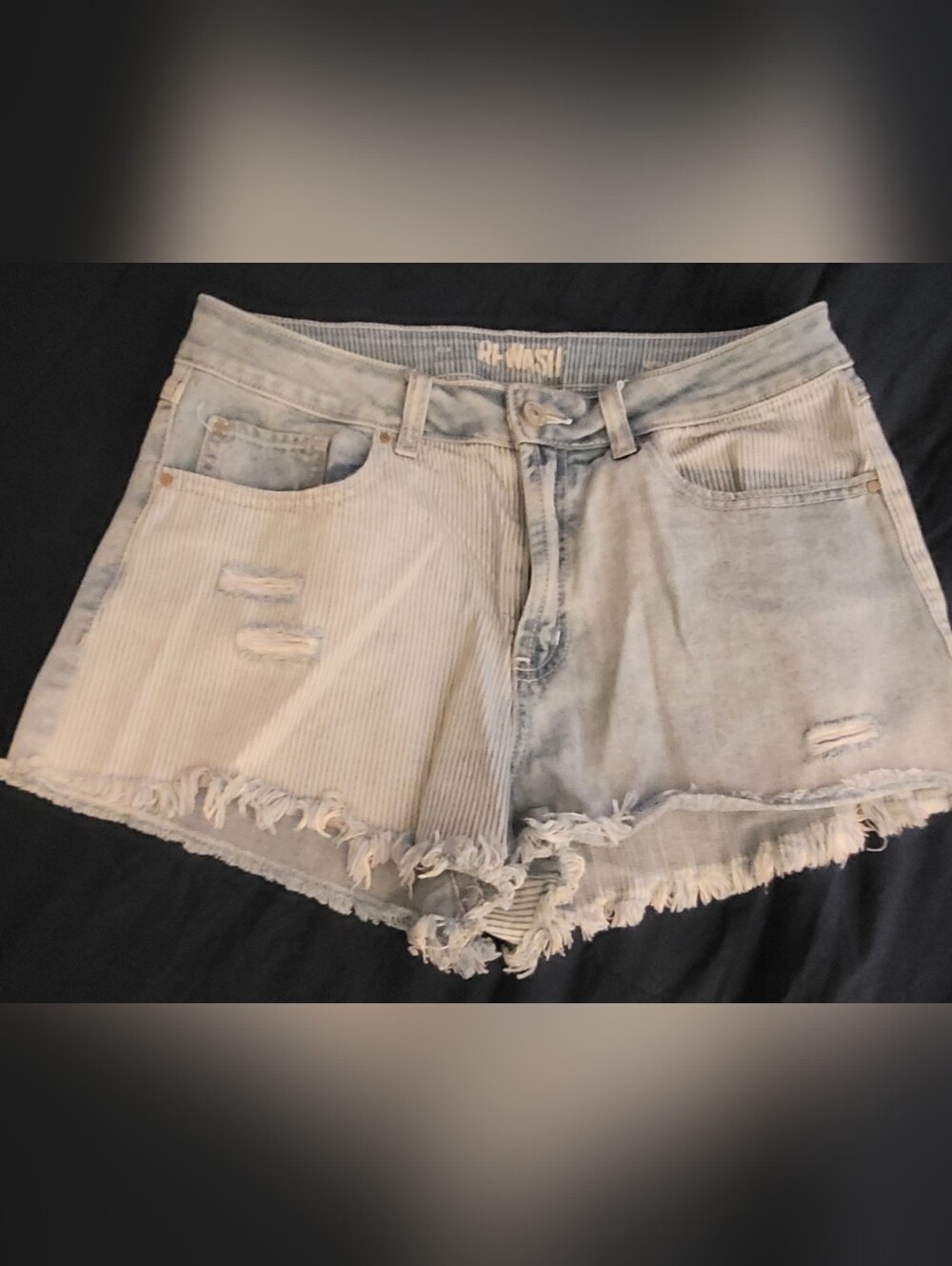 Rewash Light Blue Distressed Denim Shorts, Size 9